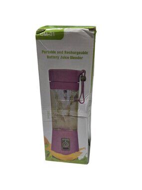 Portable Rechargeable Battery Juice Blender 380ml Purple Smoothie Protein Shakes
